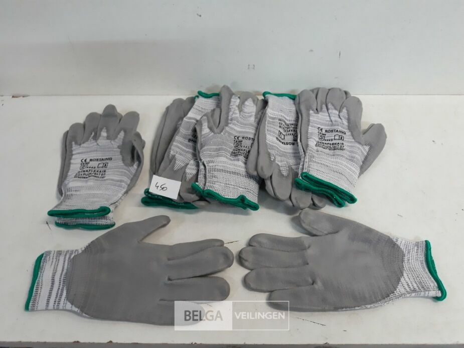 7 x Werkhandschoen maat 7 nitril – foto 2 – kavel bij Belga Veilingen, Oudsbergen