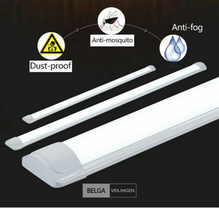 20 x LED Batten 18W – 60cm – 6500K Koud Wit – Koppelbaar – TETRA-60 – foto 5 – kavel bij Belga Veilingen