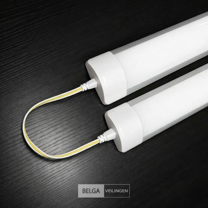 60 x LED Batten 45W – 150cm – 6500K Koud Wit – Koppelbaar – TETRA-150 – foto 4 – kavel bij Belga Veilingen