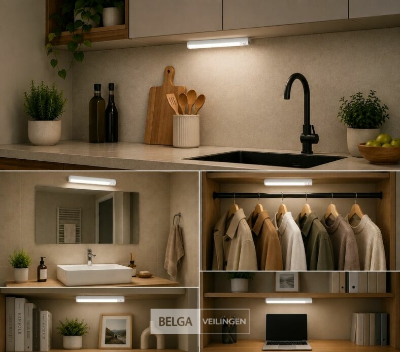 10 x LED Onderbouw Lamp 4W – 6400K Koud Wit - Wit – 30cm – IP20 – SIGMA-4 – foto 4 – kavel bij Belga Veilingen