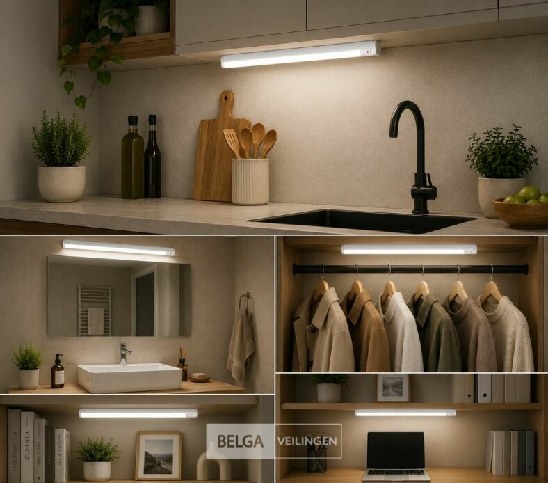 10 x LED Onderbouw Lamp 7W – 6400K Koud Wit - Wit – 60cm – IP20 – SIGMA-7 – foto 5 – kavel bij Belga Veilingen