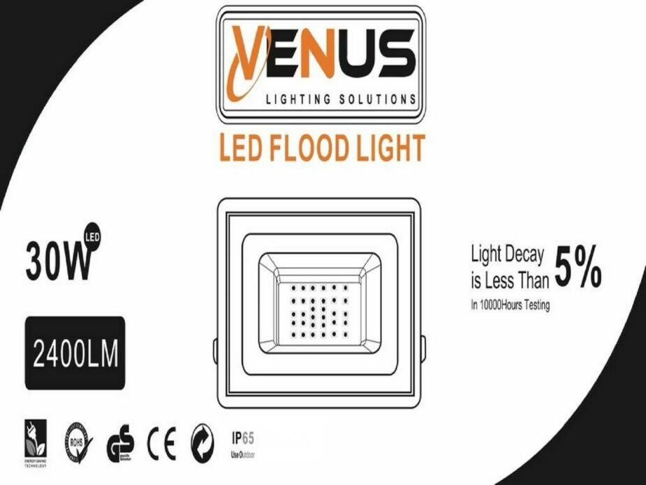 6 x LED Schijnwerper 30W – 6500K Koud Wit – IP65 – ASLAN-30 – foto 4 – kavel bij Belga Veilingen