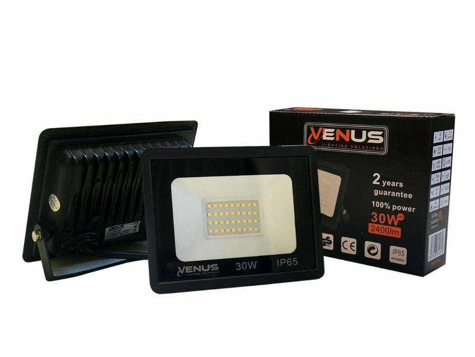 10 x LED Schijnwerper 30W – 6500K Koud Wit – IP65 – ASLAN-30 – foto 3 – kavel bij Belga Veilingen