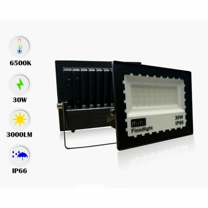 6 x LED Schijnwerper MINI 30W – 6500K Koud Wit – IP65 – MINIONS-30 – foto 5 – kavel bij Belga Veilingen