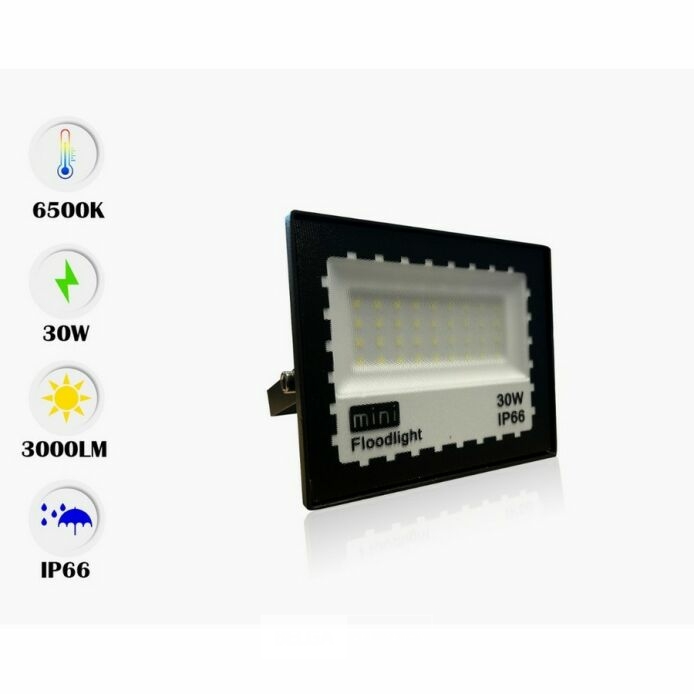 6 x LED Schijnwerper MINI 30W – 6500K Koud Wit – IP65 – MINIONS-30 – foto 6 – kavel bij Belga Veilingen
