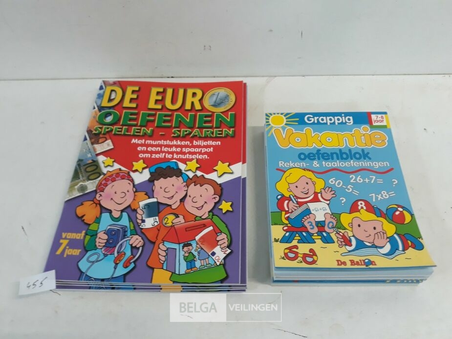 5 x Vakantie oefenboek + 5 x oefenen met de euro – foto 2 – kavel bij Belga Veilingen, Oudsbergen