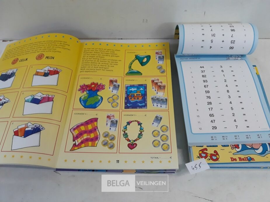 5 x Vakantie oefenboek + 5 x oefenen met de euro – foto 3 – kavel bij Belga Veilingen, Oudsbergen