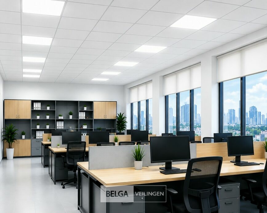 16 x LED Paneel 45W – 6400K Koud Wit - 595x595mm – IP20 – GALAKSI – foto 2 – kavel bij Belga Veilingen