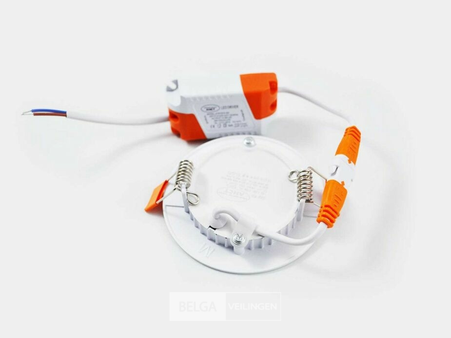 25 x LED Paneel – Rond Inbouw – 5W – 3000K Warm Wit – IP20 – foto 3 – kavel bij Belga Veilingen