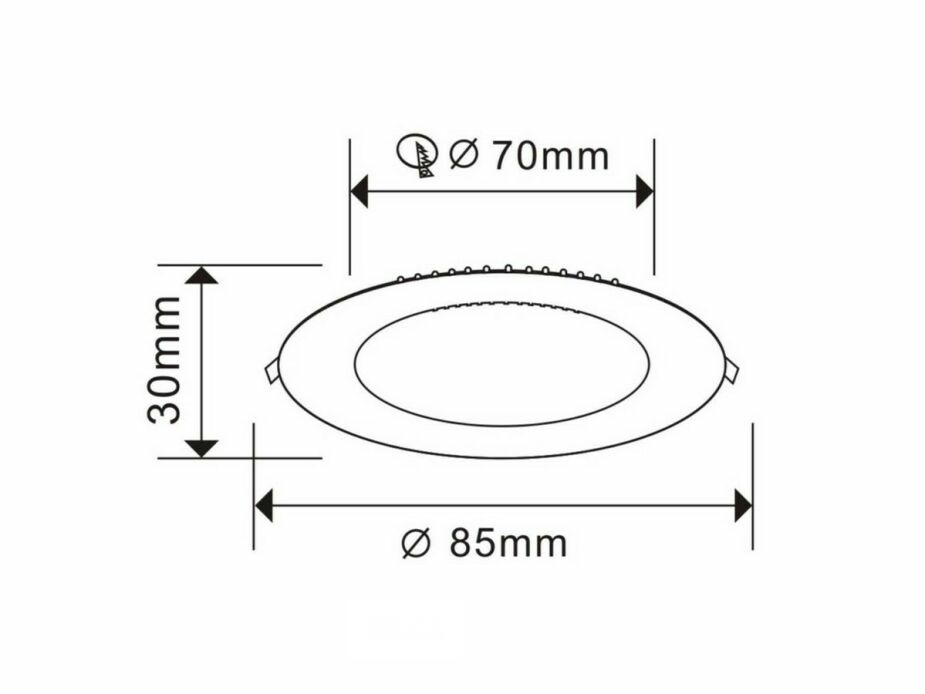 25 x LED Paneel – Rond Inbouw – 5W – 3000K Warm Wit – IP20 – foto 4 – kavel bij Belga Veilingen