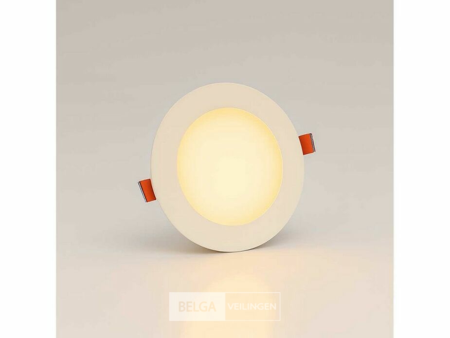 20 x LED Paneel – Rond Inbouw – 8W – 3000K Warm Wit – IP20 – foto 2 – kavel bij Belga Veilingen