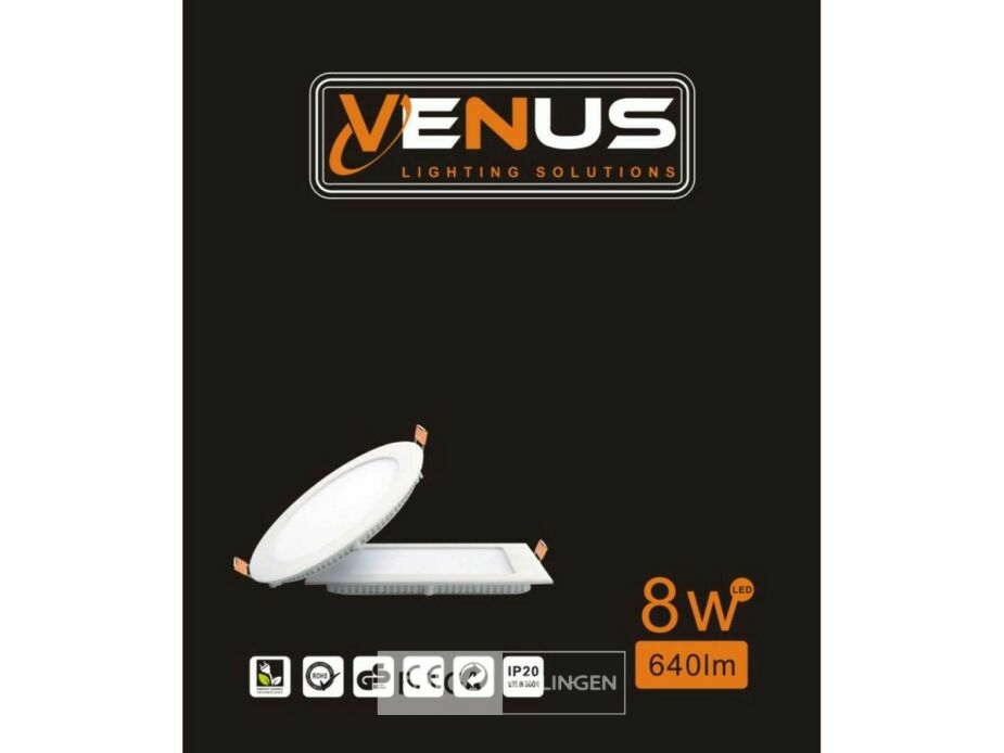 20 x LED Paneel – Rond Inbouw – 8W – 3000K Warm Wit – IP20 – foto 5 – kavel bij Belga Veilingen