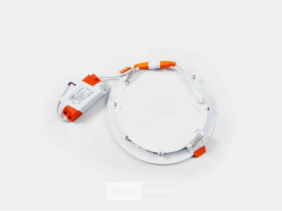 20 x LED Paneel – Rond Inbouw – 12W – 6500K Koud Wit – IP20 – foto 3 – kavel bij Belga Veilingen