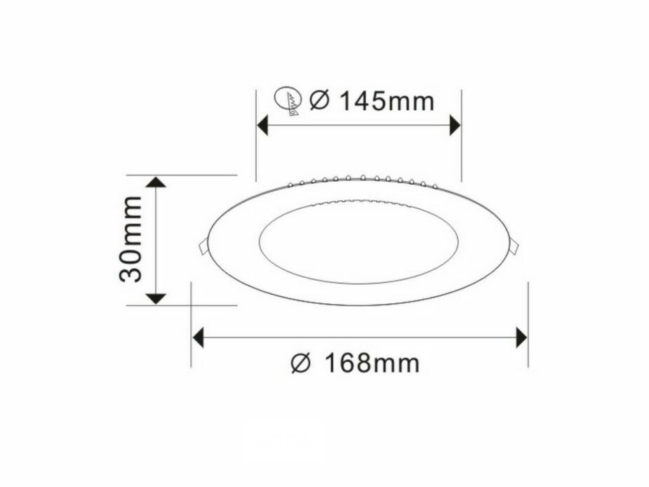 20 x LED Paneel – Rond Inbouw – 12W – 6500K Koud Wit – IP20 – foto 4 – kavel bij Belga Veilingen
