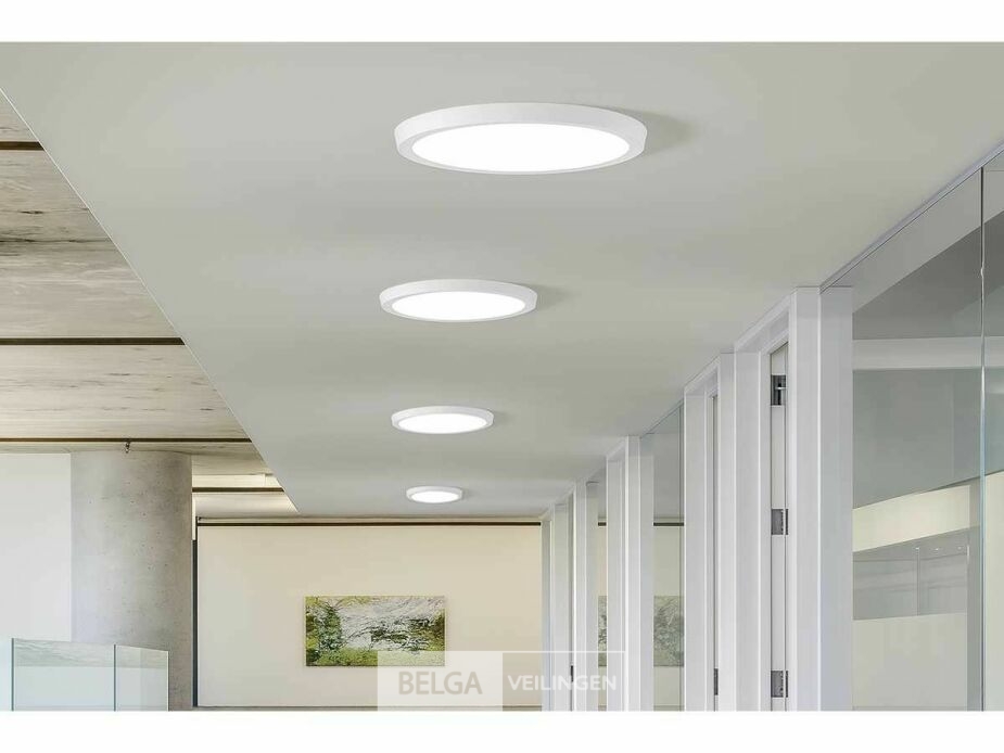 10 x LED Paneel – Rond Opbouw – 30W – 6500K Koud Wit – IP20 – foto 2 – kavel bij Belga Veilingen