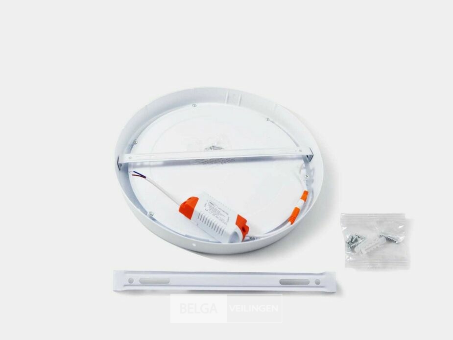 10 x LED Paneel – Rond Opbouw – 30W – 6500K Koud Wit – IP20 – foto 3 – kavel bij Belga Veilingen