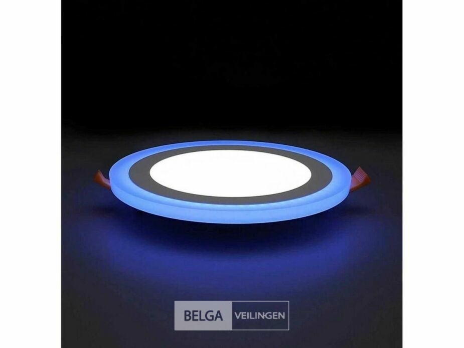 10 x LED Paneel – Blauw / Wit – 24W (18W + 6W) – Aan/Uit – foto 2 – kavel bij Belga Veilingen