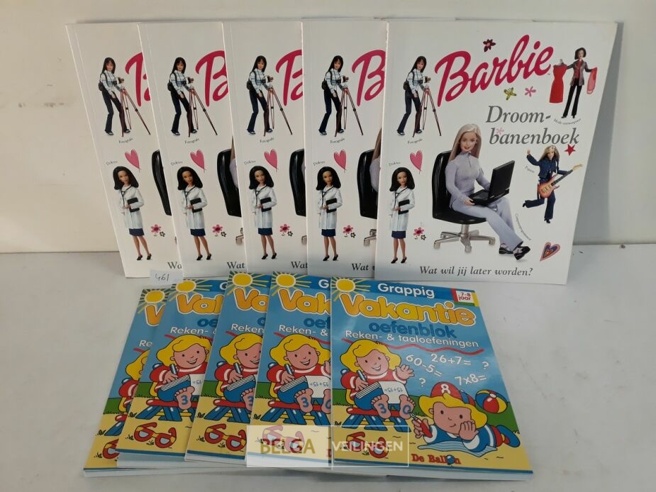 5 x Vakantie oefenboek + 5 x Barbie boek – foto 3 – kavel bij Belga Veilingen, Oudsbergen