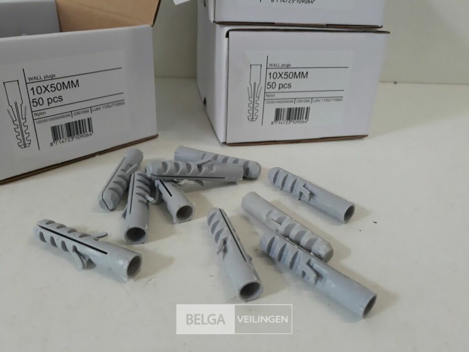 3 x Muurplug nylon 10 mm 50 stuks – foto 3 – kavel bij Belga Veilingen, Oudsbergen