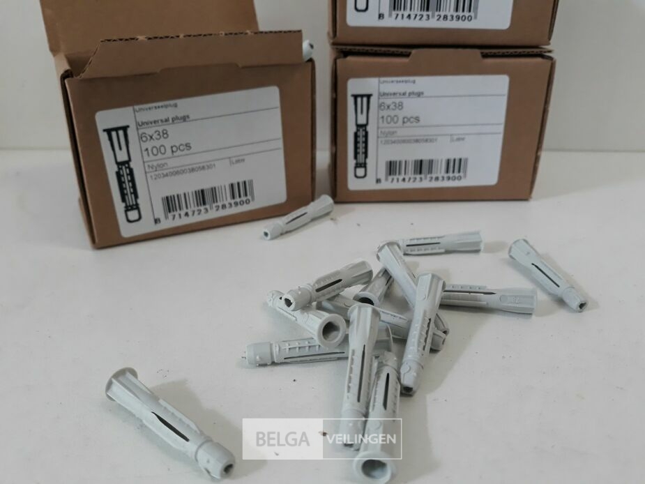 3 x Universeelplug nylon 6 mm 100 stuks – foto 3 – kavel bij Belga Veilingen, Oudsbergen
