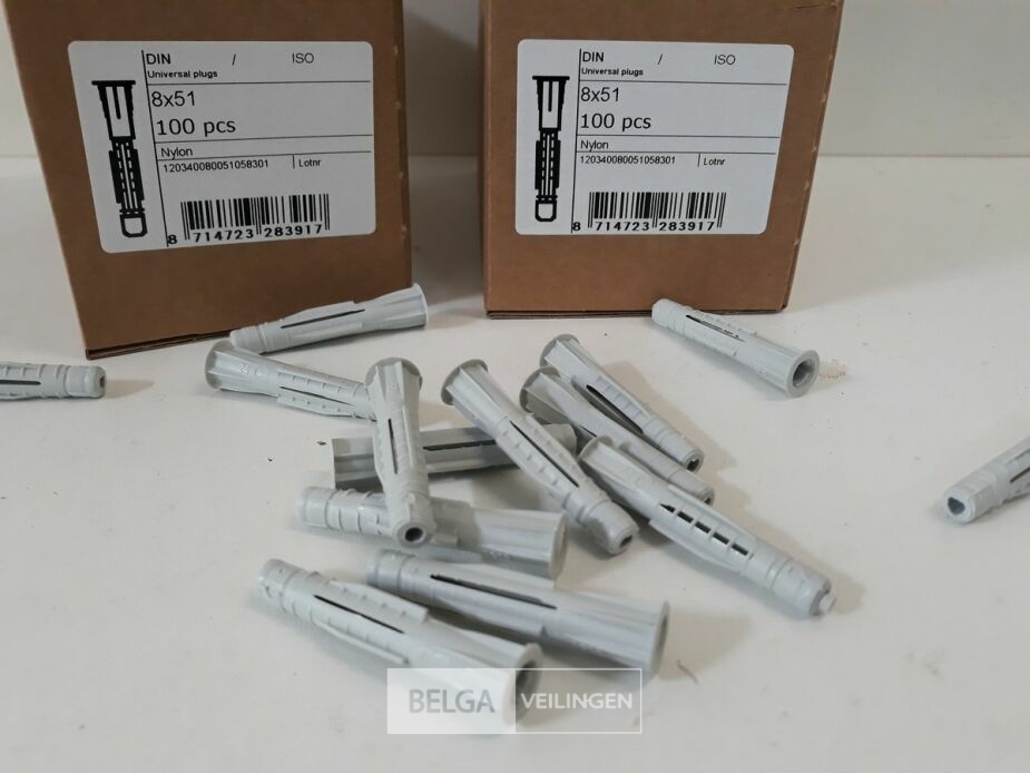 3 x Universeelplug nylon 8 mm 100 stuks – foto 3 – kavel bij Belga Veilingen, Oudsbergen