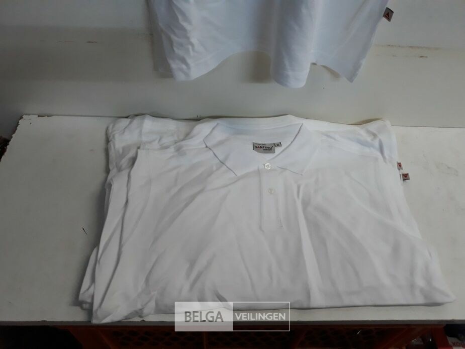 5 x Polo shirt wit XL – foto 3 – kavel bij Belga Veilingen, Oudsbergen
