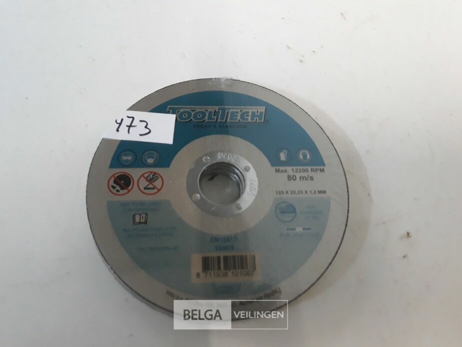 1 x Snijschijven 10 stuks 125mm metaal + inox – foto 3 – kavel bij Belga Veilingen, Oudsbergen