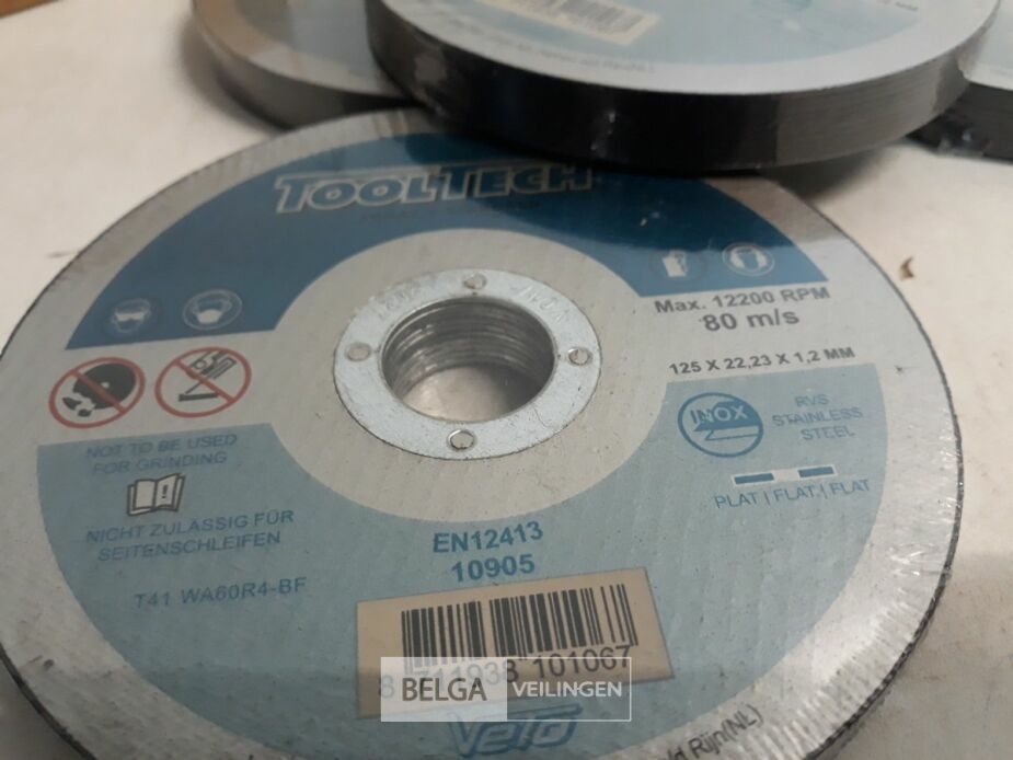 5 x Snijschijven 10 stuks 125mm metaal + inox – foto 3 – kavel bij Belga Veilingen, Oudsbergen