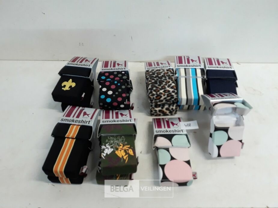 16 x Smoke shirt mix coverdoosje voor sigarettenpakje – foto 2 – kavel bij Belga Veilingen, Oudsbergen