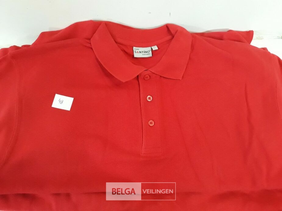 5 x Polo shirt rood L – foto 4 – kavel bij Belga Veilingen, Oudsbergen
