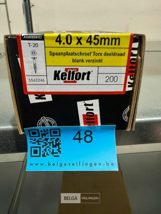 Kelfort spaanplaatschroef 4x45 torx - deeldraad 10x 200st – foto 3 – kavel bij Belga Veilingen, Bree