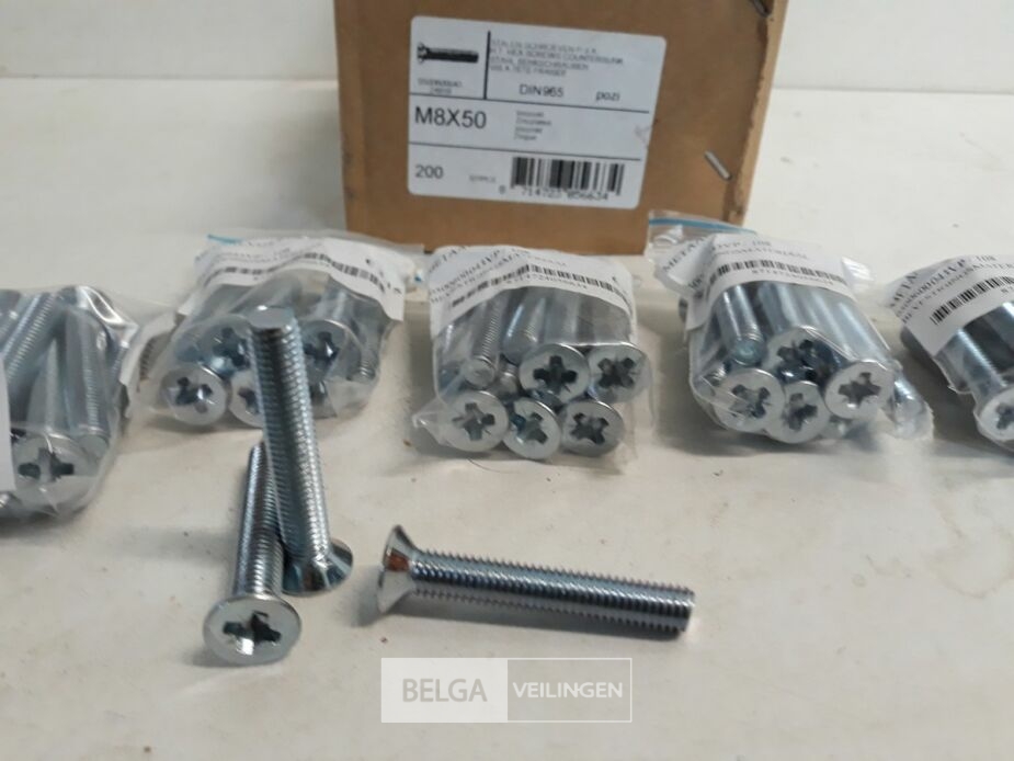 5 x Metaalvijzen kruiskop M8x50 mm 10 stuks – foto 3 – kavel bij Belga Veilingen, Oudsbergen