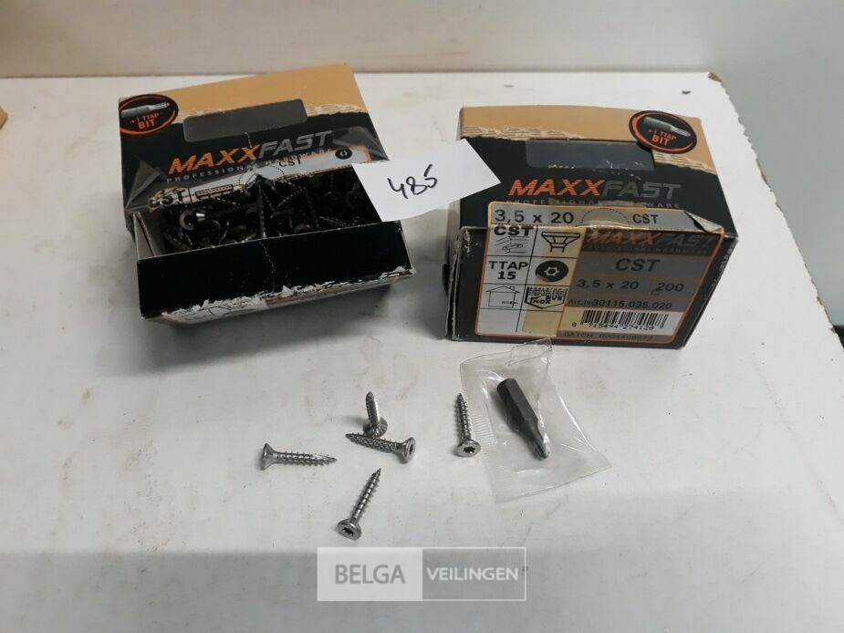 2 x Houtschroeven inox 3,5x20mm 200 stuks – foto 2 – kavel bij Belga Veilingen, Oudsbergen