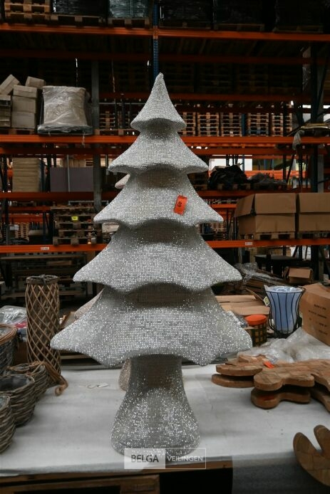 Zilveren glitter kerstboom – foto 3 – kavel bij Belga Veilingen, Lummen