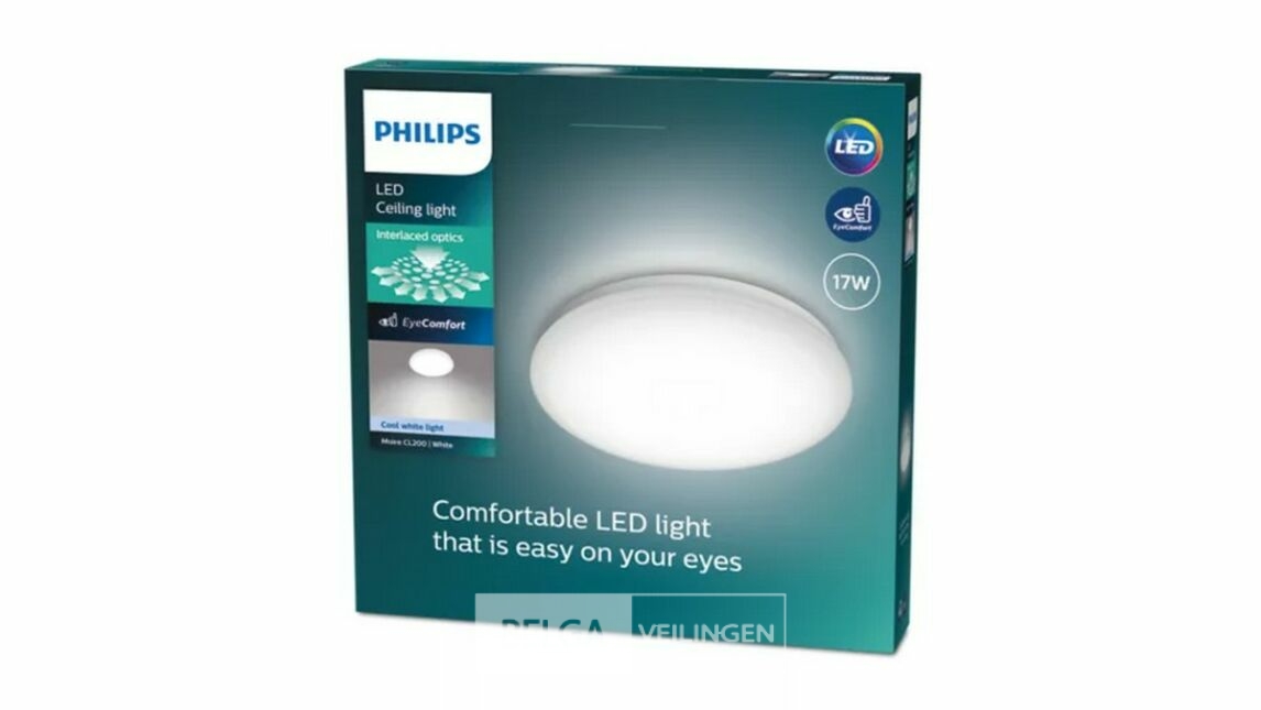 Philips Moire plafondverlichting, 17 W – foto 2 – kavel bij Belga Veilingen, Bree