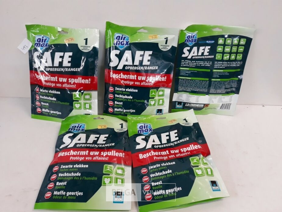 5 x Air max safe bescherm uw spullen – foto 2 – kavel bij Belga Veilingen, Oudsbergen