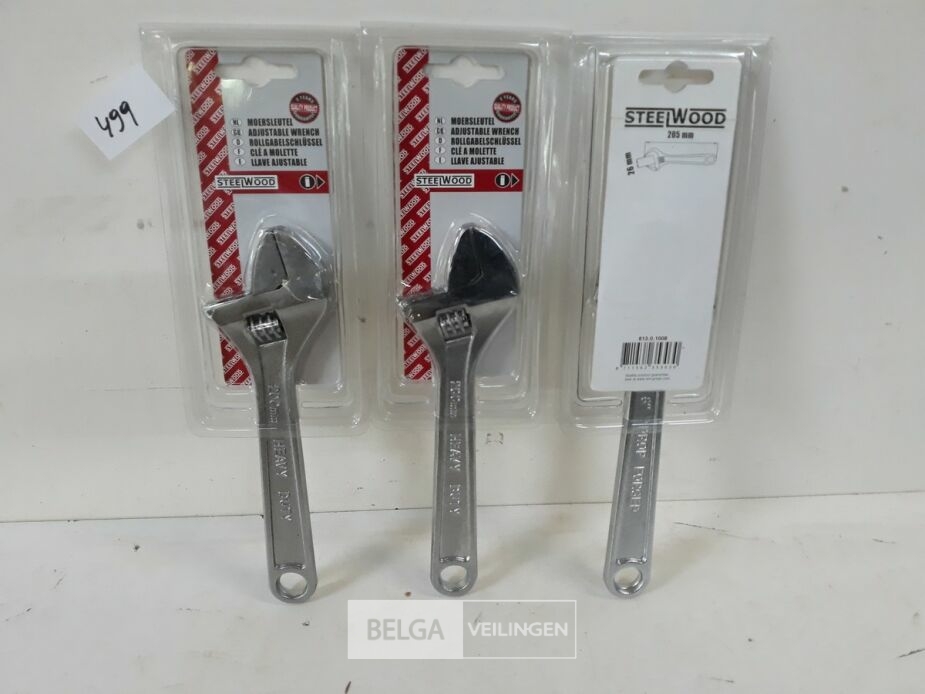 3 x Moersleutel 205 mm – foto 3 – kavel bij Belga Veilingen, Oudsbergen