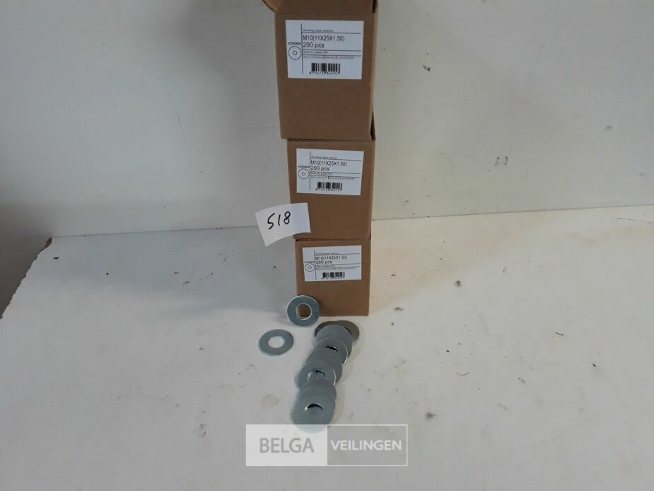 3 x Carrosserie rondellen verzinkt M10 x 30 mm 200 stuks – foto 3 – kavel bij Belga Veilingen, Oudsbergen