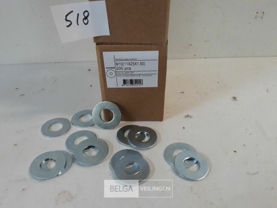 3 x Carrosserie rondellen verzinkt M10 x 30 mm 200 stuks – foto 4 – kavel bij Belga Veilingen, Oudsbergen