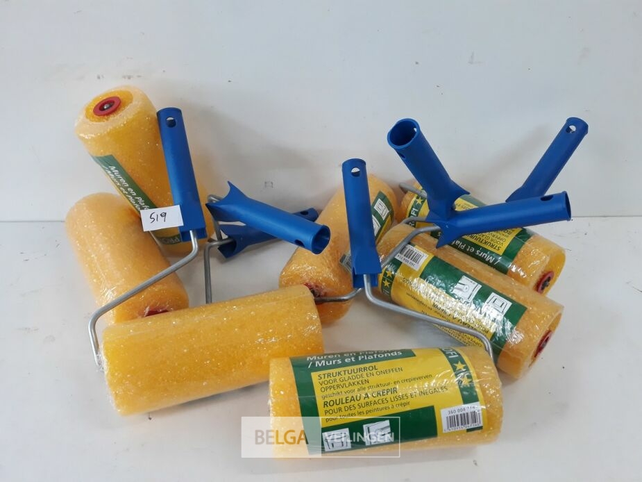 7 x Struktuurrol 18 cm met beugel – foto 2 – kavel bij Belga Veilingen, Oudsbergen