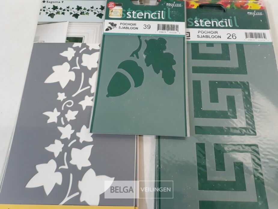 23 x Sjablonen 6 assorti – foto 3 – kavel bij Belga Veilingen, Oudsbergen