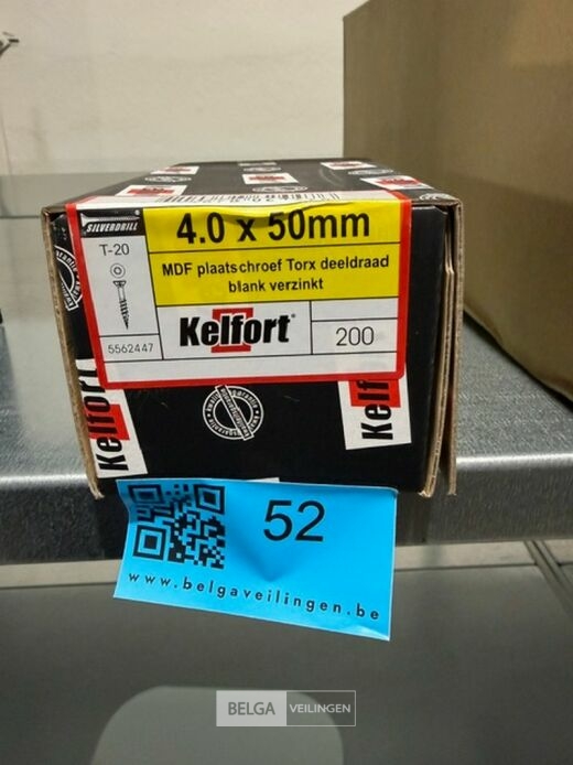 Kelfort spaanplaatschroef 4x50 torx - deeldraad 10x 200st – foto 3 – kavel bij Belga Veilingen, Bree
