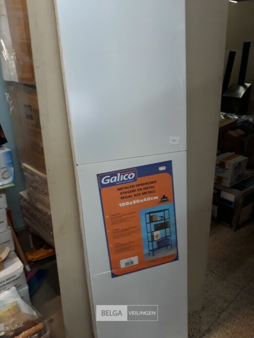 1 x Stapelrek metaal 180x90x40 cm met 5 leggers – foto 2 – kavel bij Belga Veilingen, Oudsbergen