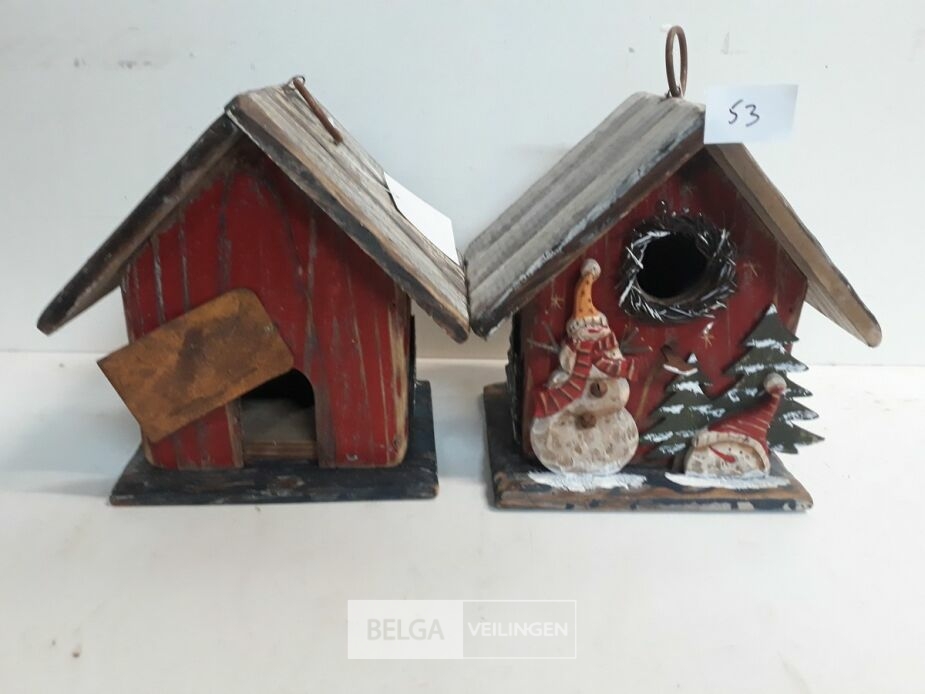 1 x Vogelhuisje hout kerstmotief – foto 3 – kavel bij Belga Veilingen, Oudsbergen