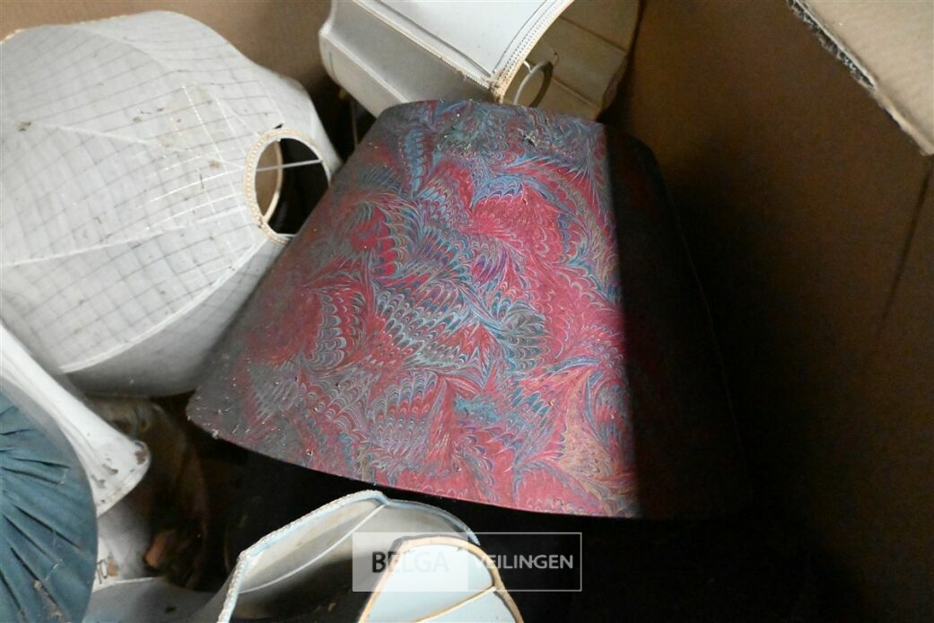 1 Doos met lampenkappen – foto 5 – kavel bij Belga Veilingen, Lummen