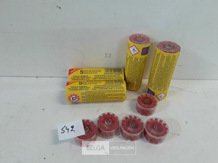 5 x Klappers voor speelgoedgeweer 12 shot 5x48 knallen – foto 2 – kavel bij Belga Veilingen, Oudsbergen