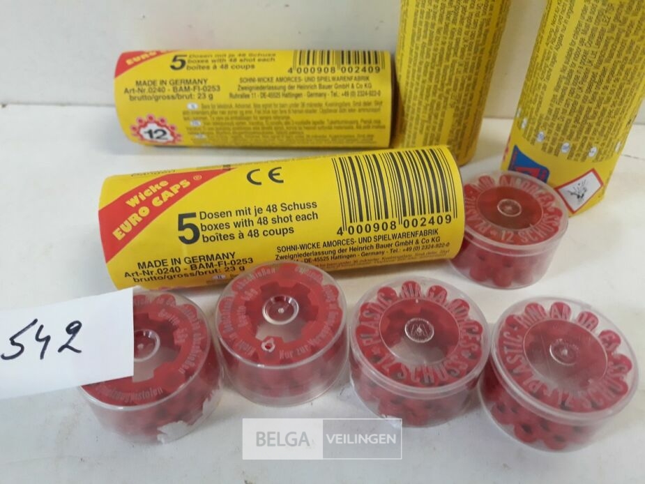 5 x Klappers voor speelgoedgeweer 12 shot 5x48 knallen – foto 3 – kavel bij Belga Veilingen, Oudsbergen