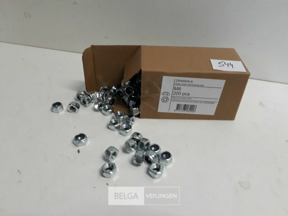 1 x Zeskant borgmoer verzinkt M 8 200 stuks – foto 2 – kavel bij Belga Veilingen, Oudsbergen