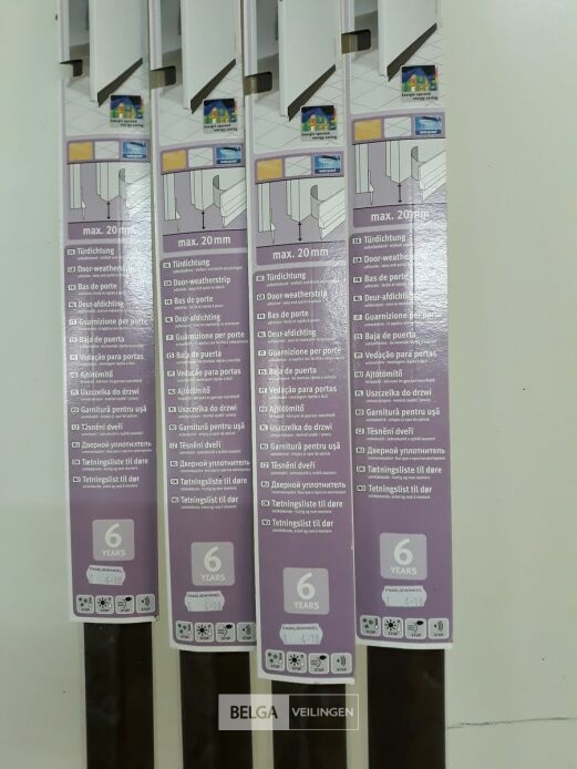 4 x Tochtstrip deur met rubber strip bruin – foto 3 – kavel bij Belga Veilingen, Oudsbergen