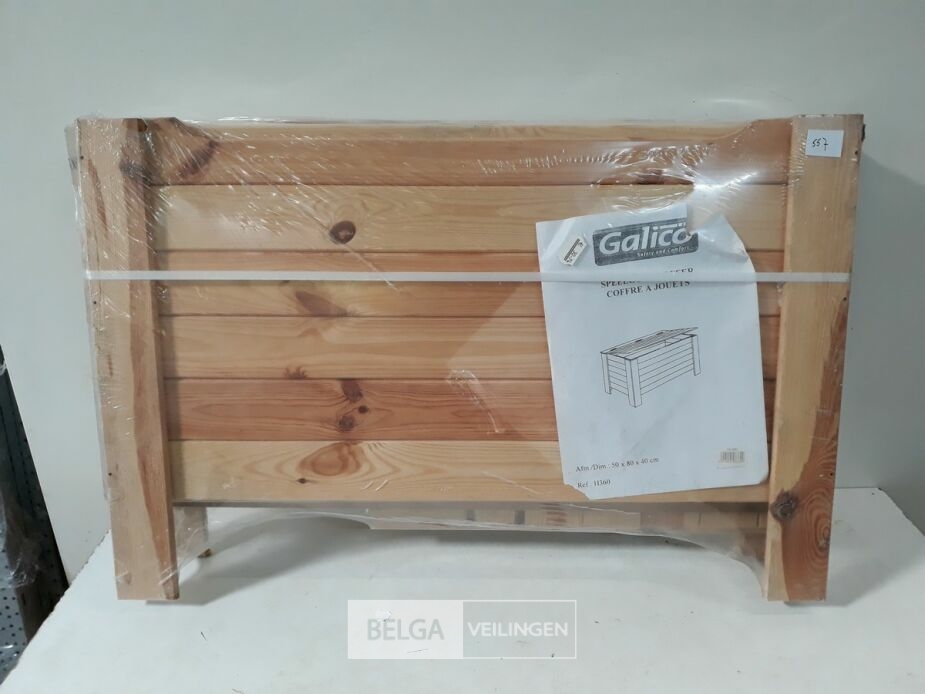 1 x Speelgoedkoffer hout 50x80x40 cm – foto 2 – kavel bij Belga Veilingen, Oudsbergen